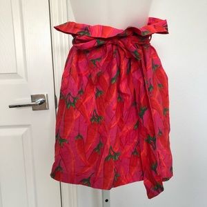 Farm Rio Chili Pepper Print Mini Skirt